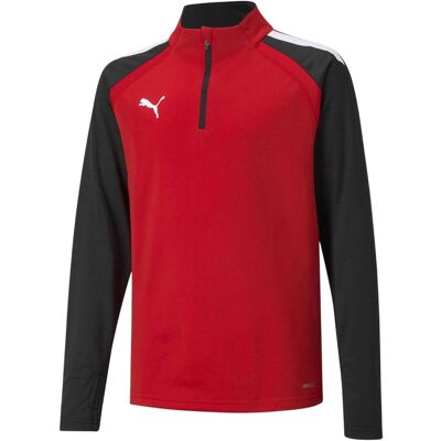 Puma TeamLIGA fleecejack met kwartrits voor kinderen (Rood) 9-10J / 134-140cm Puma TeamLIGA fleecejack met kwartrits voor kinderen (Rood) 9-10J / 134-140cm