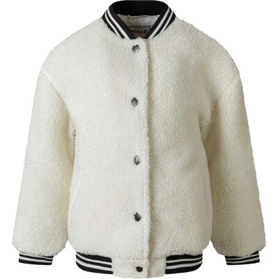 Minoti Bomberjack van teddyfleece voor meisjes (Gebroken wit) 10-11J / 140-146cm Minoti Bomberjack van teddyfleece voor meisjes (Gebroken wit) 10-11J / 140-146cm