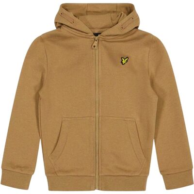 Lyle & Scott Kinderen/Kids Sweatjack met capuchon (Tijgeroog-print) 5-6J / 110-116cm Lyle & Scott Kinderen/Kids Sweatjack met capuchon (Tijgeroog-print) 5-6J / 110-116cm