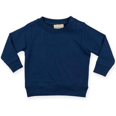 Larkwood Sweatshirt met ronde hals voor kinderen/Kinderen (Marine) 6-12M / 63-80cm Larkwood Sweatshirt met ronde hals voor kinderen/Kinderen (Marine) 6-12M / 63-80cm