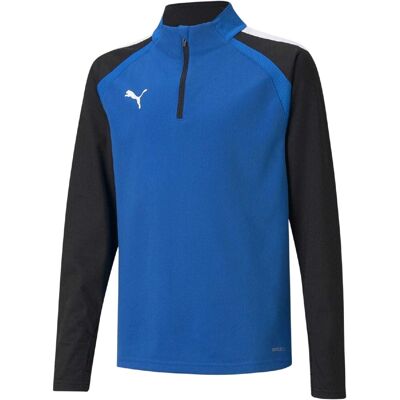 Puma TeamLIGA fleecejack met kwartrits voor kinderen (Blauw) 15J / 170cm Puma TeamLIGA fleecejack met kwartrits voor kinderen (Blauw) 15J / 170cm
