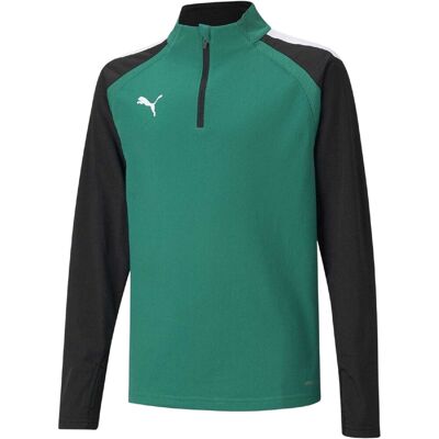 Puma TeamLIGA fleecejack met kwartrits voor kinderen (Groen) 5-6J / 110-116cm Puma TeamLIGA fleecejack met kwartrits voor kinderen (Groen) 5-6J / 110-116cm
