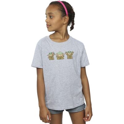Star Wars Meisjes The Mandalorian Grogu Poses Katoenen T-Shirt (Sportgrijs) 7-8J / 122-128cm Star Wars Meisjes The Mandalorian Grogu Poses Katoenen T-Shirt (Sportgrijs) 7-8J / 122-128cm