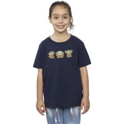 Star Wars Meisjes The Mandalorian Grogu Poses Katoenen T-Shirt (Marineblauw) 7-8J / 122-128cm Star Wars Meisjes The Mandalorian Grogu Poses Katoenen T-Shirt (Marineblauw) 7-8J / 122-128cm