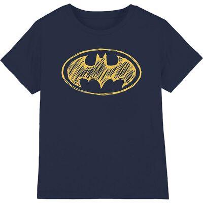 Batman Jongens Scratch Logo T-Shirt (Marine) 3-4J / 98-104cm Batman Jongens Scratch Logo T-Shirt (Marine) 3-4J / 98-104cm