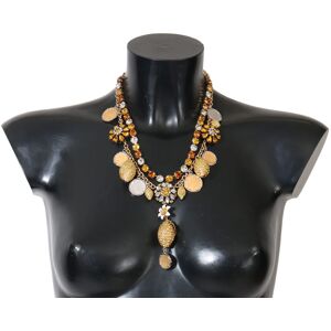 Dolce & Gabbana Gouden Messing Kristal Logo Ananas Statement Ketting One Size Dolce & Gabbana Gouden Messing Kristal Logo Ananas Statement Ketting One Size