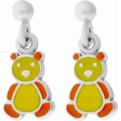 Orphelia 'Bear' Kinder 925 Sterling Zilveren Dangle Oorbellen - Silver ZO-7140/YE One Size Orphelia 'Bear' Kinder 925 Sterling Zilveren Dangle Oorbellen - Silver ZO-7140/YE One Size