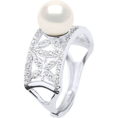 Ateliers Saint Germain Ring Sieraden - Echte Cultiveerde Zoetwaterparel Rond 8-9 mm One Size Ateliers Saint Germain Ring Sieraden - Echte Cultiveerde Zoetwaterparel Rond 8-9 mm One Size