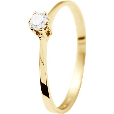 Diadema Dames - Ring - Diamant - Geel Goud - Wit - Maat R - Ring Diadema Dames - Ring - Diamant - Geel Goud - Wit - Maat R - Ring