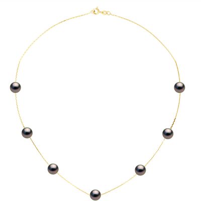Ateliers Saint Germain Ketting Echte 7 Echte Gecultiveerde Tahiti Parels DOOR Ronde 7-8 mm One Size Ateliers Saint Germain Ketting Echte 7 Echte Gecultiveerde Tahiti Parels DOOR Ronde 7-8 mm One Size