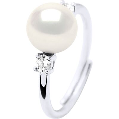 Ateliers Saint Germain Witte Parel Ring - Verstelbare Maat 48-62 - Sieraden Ateliers Saint Germain Witte Parel Ring - Verstelbare Maat 48-62 - Sieraden