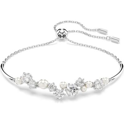 Swarovski 'Constella Bars' Dames Basismetaal Armband - Zilver 5705618 One Size Swarovski 'Constella Bars' Dames Basismetaal Armband - Zilver 5705618 One Size