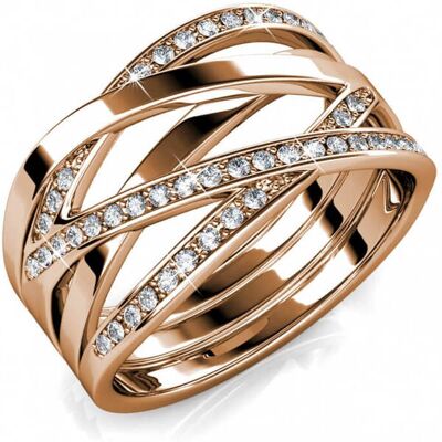 MYC Paris Kriskras Ring - Oostenrijks Kristal L 1/2 MYC Paris Kriskras Ring - Oostenrijks Kristal L 1/2