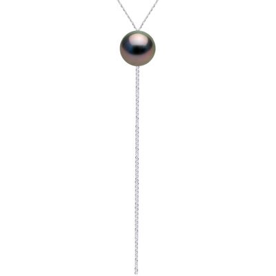 Ateliers Saint Germain Halsketting Knoop - Echte Gecultiveerde Tahitiaanse Parel Rond 12-13 mm One Size Ateliers Saint Germain Halsketting Knoop - Echte Gecultiveerde Tahitiaanse Parel Rond 12-13 mm One Size