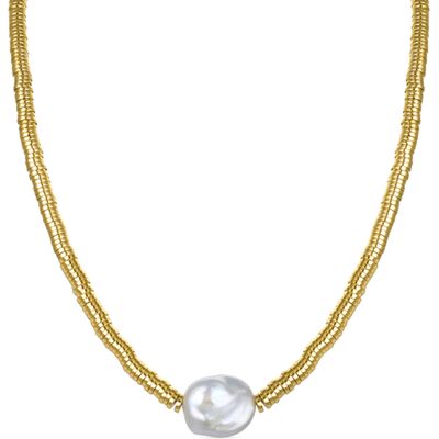 Luxenter Gouden Hematiet Halsketting in 18K Geel Goud - Siever One Size Luxenter Gouden Hematiet Halsketting in 18K Geel Goud - Siever One Size