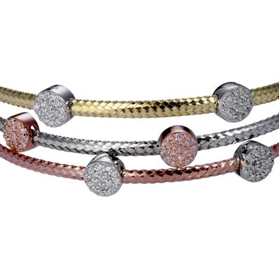 Orphelia Dames 925 Sterling Zilveren Armband - Goud/Zilver/Roze ZA-7413 One Size Orphelia Dames 925 Sterling Zilveren Armband - Goud/Zilver/Roze ZA-7413 One Size