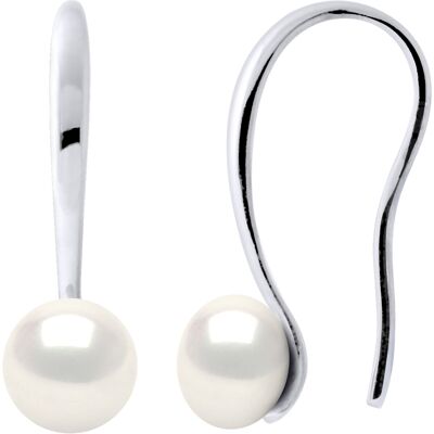 Diadema Oorbellen Hooks Zoetwater Parels Witte Knopen 7-8 mm 925 One Size Diadema Oorbellen Hooks Zoetwater Parels Witte Knopen 7-8 mm 925 One Size