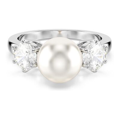Swarovski 'Matrix' Vrouwen Basismetaal Ring - Zilver 5689631 O Swarovski 'Matrix' Vrouwen Basismetaal Ring - Zilver 5689631 O