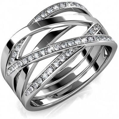MYC Paris Kriskras Ring - Oostenrijks Kristal N MYC Paris Kriskras Ring - Oostenrijks Kristal N