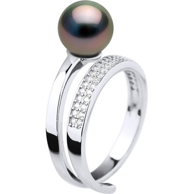 Ateliers Saint Germain Ring Sieraden - Echte Gecultiveerde Tahiti Parel Rond 8-9 mm One Size Ateliers Saint Germain Ring Sieraden - Echte Gecultiveerde Tahiti Parel Rond 8-9 mm One Size