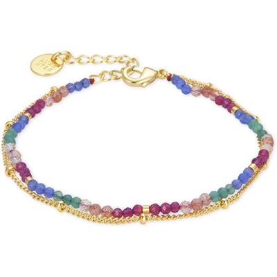 Luxenter Armband, Aiel veelkleurig kristal in 18 karaat geel goud One Size Luxenter Armband, Aiel veelkleurig kristal in 18 karaat geel goud One Size