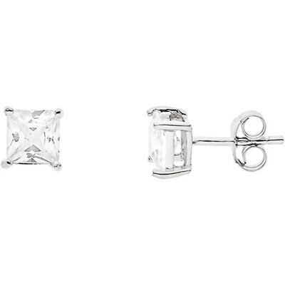 Diadema Oorvlees vierkant zirkoniumoxiden 8 mm 4 zilveren klauwen 925 - Envy 8 One Size Diadema Oorvlees vierkant zirkoniumoxiden 8 mm 4 zilveren klauwen 925 - Envy 8 One Size