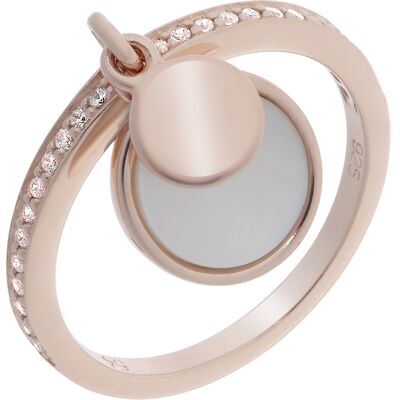 Orphelia Dames 925 Sterling Zilveren Ring - Rosé ZR-7285/RG L Orphelia Dames 925 Sterling Zilveren Ring - Rosé ZR-7285/RG L
