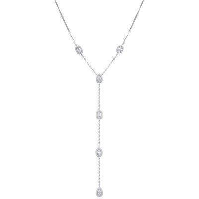 Gena Paris Gena.paris 'Gabriella' Dames 925 Sterling Zilveren Ketting - Zilver GC1580-W One Size Gena Paris Gena.paris 'Gabriella' Dames 925 Sterling Zilveren Ketting - Zilver GC1580-W One Size