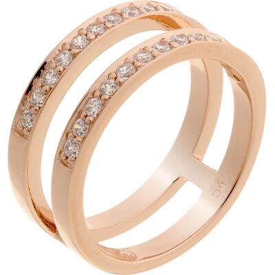 Orphelia Dames 925 Sterling Zilveren Ring - Rosé ZR-7124/RG L Orphelia Dames 925 Sterling Zilveren Ring - Rosé ZR-7124/RG L