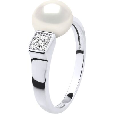 Diadema Ring Verstelbare Zoetwater Parel sieraden 9-10mm White 925 One Size Diadema Ring Verstelbare Zoetwater Parel sieraden 9-10mm White 925 One Size