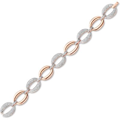 Orphelia Dames 925 Sterling Zilveren Armband - Zilver/Roodgoud ZA-7211/RG One Size Orphelia Dames 925 Sterling Zilveren Armband - Zilver/Roodgoud ZA-7211/RG One Size
