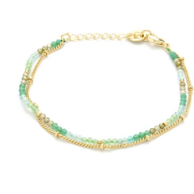 Luxenter Armband, Aiel Groen Kristal in 18 karaat geel goud One Size Luxenter Armband, Aiel Groen Kristal in 18 karaat geel goud One Size