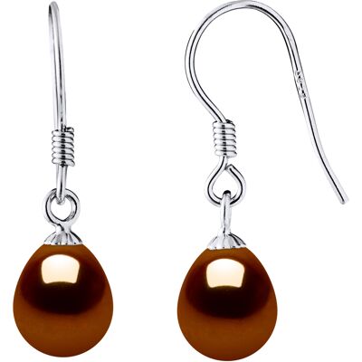 Diadema Oorbellen Hooks Zoetwater Parels 7-8mm Chocolate Pears 925 One Size Diadema Oorbellen Hooks Zoetwater Parels 7-8mm Chocolate Pears 925 One Size