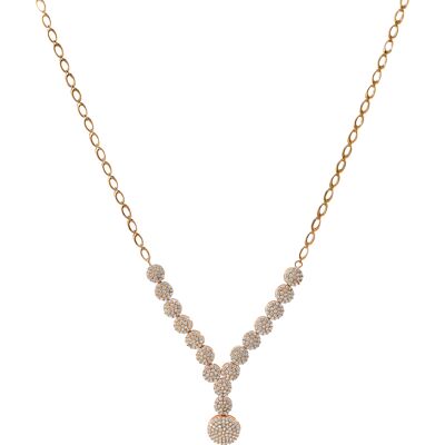 Orphelia Dames 925 Sterling Zilveren Ketting - Roze ZK-7000 One Size Orphelia Dames 925 Sterling Zilveren Ketting - Roze ZK-7000 One Size