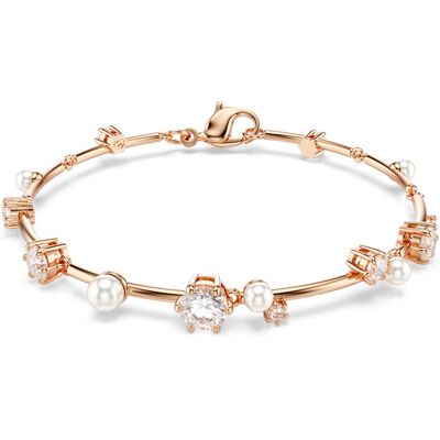 Swarovski 'Constella Bars' Damesgouden Geplateerde Metaalarmband - Roze 5729505 One Size Swarovski 'Constella Bars' Damesgouden Geplateerde Metaalarmband - Roze 5729505 One Size