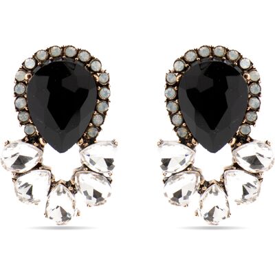 Luxenter Oorbellen met Veelkleurig Kristal 18k goud afwerking - Likore One Size Luxenter Oorbellen met Veelkleurig Kristal 18k goud afwerking - Likore One Size