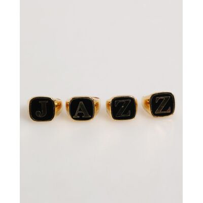 Dolce & Gabbana Gouden Tonen Messing JAZZ Letterset 4 Stuks Verstelbare Ring One Size Dolce & Gabbana Gouden Tonen Messing JAZZ Letterset 4 Stuks Verstelbare Ring One Size