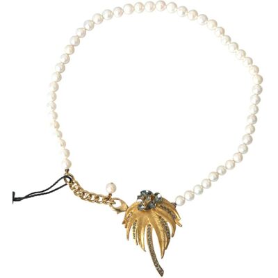 Dolce & Gabbana Gouden Messing Kristal Parels Boom Hanger Ketting One Size Dolce & Gabbana Gouden Messing Kristal Parels Boom Hanger Ketting One Size