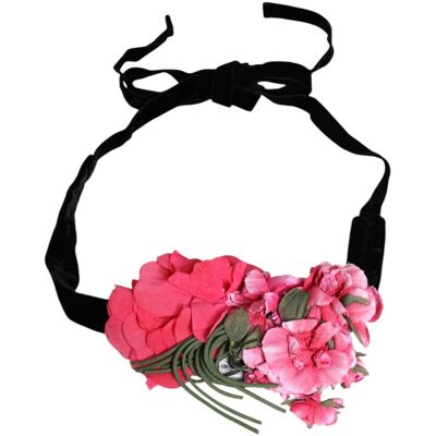 Dolce & Gabbana Florale Velvet Choker Ketting One Size Dolce & Gabbana Florale Velvet Choker Ketting One Size