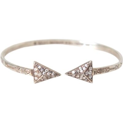 Nialaya Pijlmanchetarmband Zilver Pave Diamant One Size Nialaya Pijlmanchetarmband Zilver Pave Diamant One Size