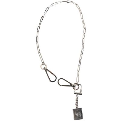 Dolce & Gabbana Zilveren Metalen Ketting DG Logo Hanger Heren Ketting One Size Dolce & Gabbana Zilveren Metalen Ketting DG Logo Hanger Heren Ketting One Size