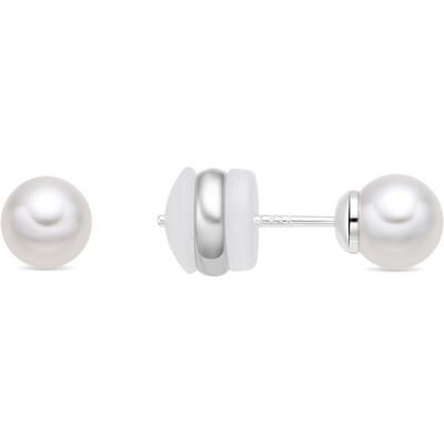 Luxenter Oorbellen met Onyx Hydrothermale Kwarts zilverkleurig afgewerkt - Foris One Size Luxenter Oorbellen met Onyx Hydrothermale Kwarts zilverkleurig afgewerkt - Foris One Size