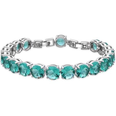 Luxenter Armband met zilveren afwerking en groen Paraiba hydrothermaal kwarts - Thargi One Size Luxenter Armband met zilveren afwerking en groen Paraiba hydrothermaal kwarts - Thargi One Size
