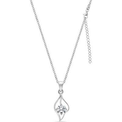 Bibei Damesketting van Sterlings zilver 925 met Druppelhanger en Sprankelende Steen BICLL038 One Size Bibei Damesketting van Sterlings zilver 925 met Druppelhanger en Sprankelende Steen BICLL038 One Size