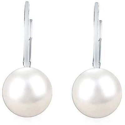 Bibei Dames Oorbellen Witte Parel Catalaanse Sluiting 925 Sterling Zilver BIPE040 One Size Bibei Dames Oorbellen Witte Parel Catalaanse Sluiting 925 Sterling Zilver BIPE040 One Size
