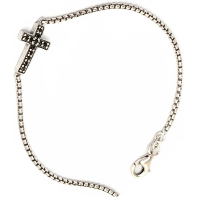 Bibei Dames Venetiaanse Kruzifixe Armband 'Zwarte Ziel' in 925 Sterling Zilver BIPU002 One Size Bibei Dames Venetiaanse Kruzifixe Armband 'Zwarte Ziel' in 925 Sterling Zilver BIPU002 One Size