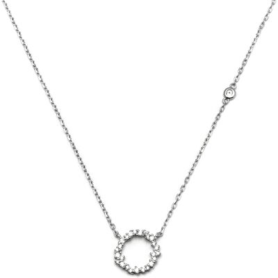 Luxenter Sterling zilveren 925 ketting met gerhodineerde briljant zirkonia - Thilak One Size Luxenter Sterling zilveren 925 ketting met gerhodineerde briljant zirkonia - Thilak One Size