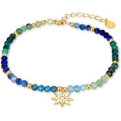 Luxenter 925 Sterling Zilveren Armband met Veelkleurig Kristal afgewerkt in 18K geel goud - Neomu One Size Luxenter 925 Sterling Zilveren Armband met Veelkleurig Kristal afgewerkt in 18K geel goud - Neomu One Size