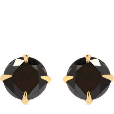 Luxenter oorbellen, 925 sterling zilveren otieno en 18K vergulde onyx-zirkonia afwerking One Size Luxenter oorbellen, 925 sterling zilveren otieno en 18K vergulde onyx-zirkonia afwerking One Size