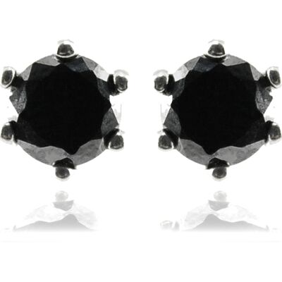 Luxenter oorbellen, 925 sterling zilver en gerhodineerde onyx zirkonia oorbellen One Size Luxenter oorbellen, 925 sterling zilver en gerhodineerde onyx zirkonia oorbellen One Size